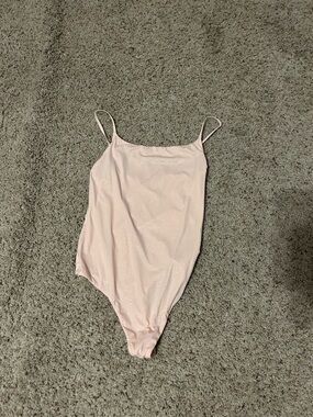 aerie Light Pink Shimmery Spaghetti Strap Bodysuit